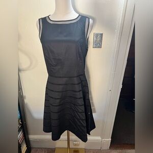 Ann Taylor Elegant LBD Sleeveless A-line Mesh Neckline Party Dress Size 6